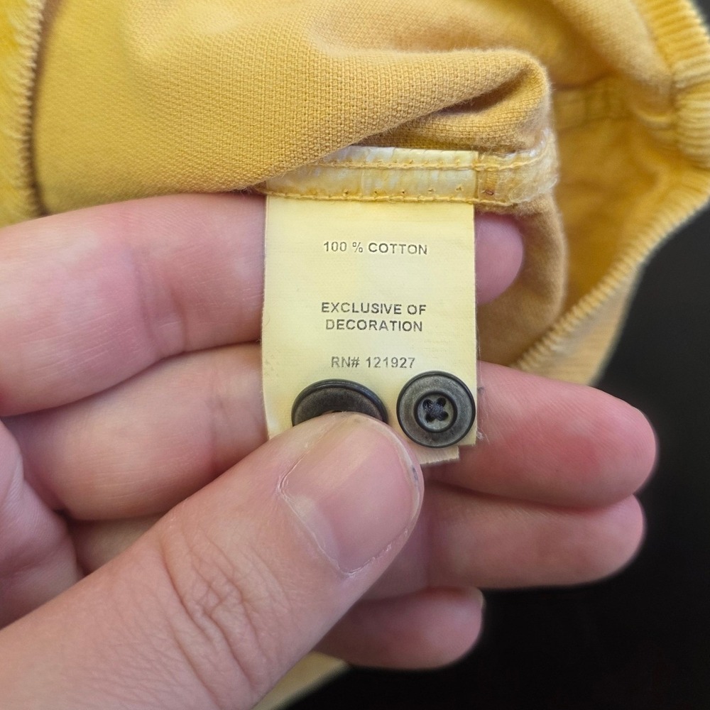 Tommy Hilfiger Boys XL Yellow Quarter Zip Hooded Windbreaker Jacket Pullover - Picture 7 of 7